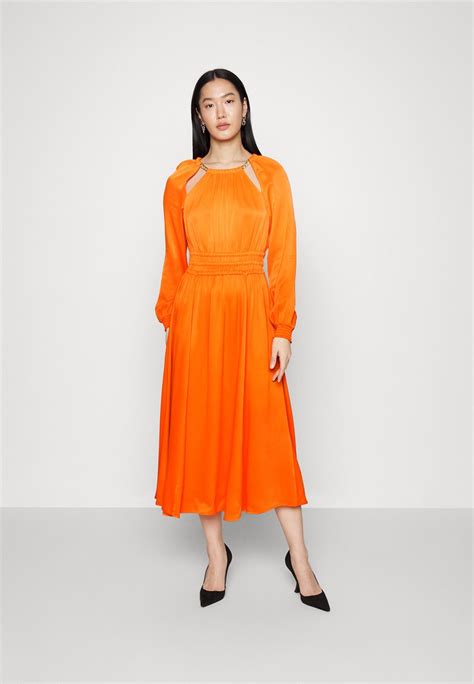 michael kors kleid orange|Michael Kors satin dresses.